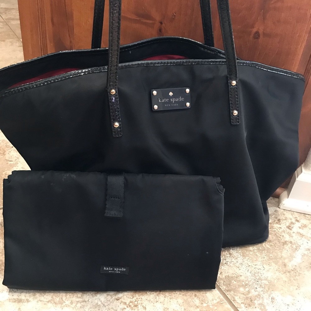 KATE SPADE Black Large Compartment Diaper Bag